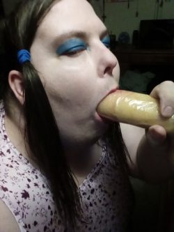 Dildo sucking task given to me by one of my female friends.