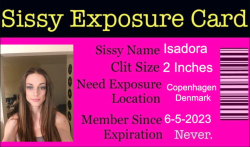 Webslut Isadora Exposure card