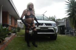sissyslutbecky with her ute