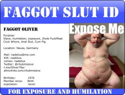 Fat Faggot Slut exposed