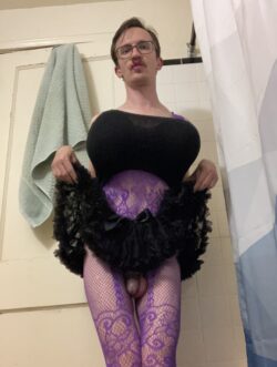 A sissy girl, all locked up and made to pose for her own humiliation