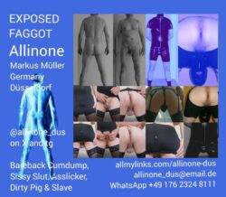 Faggot Allinone alias @allinine_dus available in the net