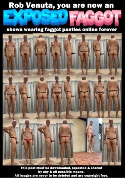 Rob Venuta poses in faggot panties (Part 1)