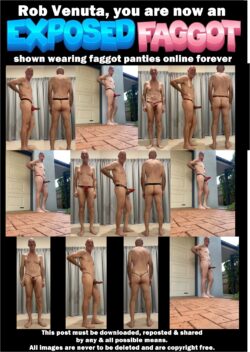 Rob Venuta poses in faggot panties (Part 2)