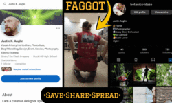 Faggot Justin Keith Anglin Exposed Social Media