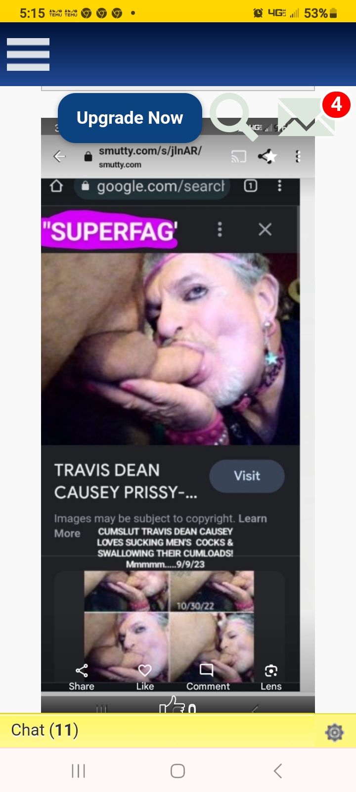 SISSYFAGGOT TRAVIS DEAN CAUSEY OF DESOTO MO SUCKING COCK AND GETTING FUCKED IN HIS FAGGOTPUSSY.  ...