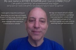 This is the sissy faggot, Jeffrey Rossman, from Connecticut being outed