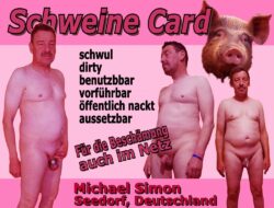 Das extrem Zeigegeile Schwule Schwein Michael Simon aus Seedorf